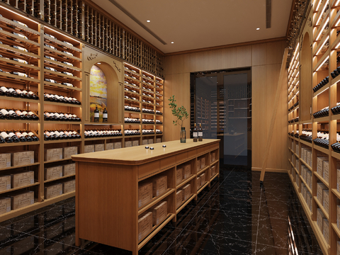 New Chinese-style Cold Room Constant-temperature Room Red Wine Cellar