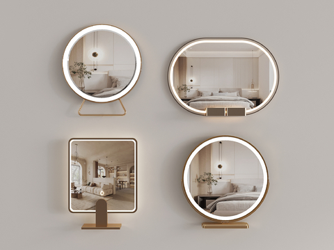 Cream style mirror makeup mirror vanity mirror decorative mirror