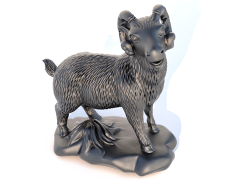 Zodiac sheep statue