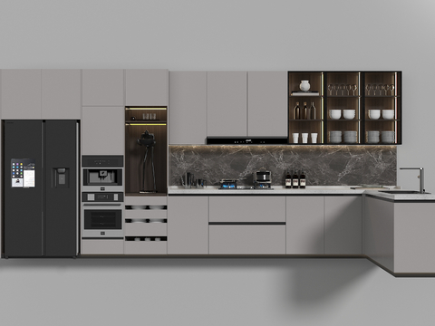 Modern cabinet integrated stove