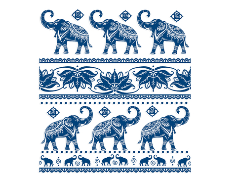 Indian Elements Ethnic Style Silhouette