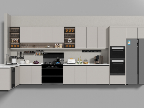 Modern cabinet integrated stove