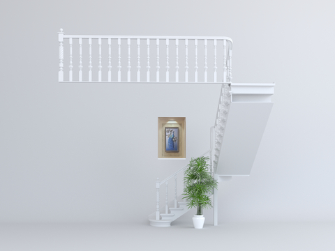 European-style corner staircase