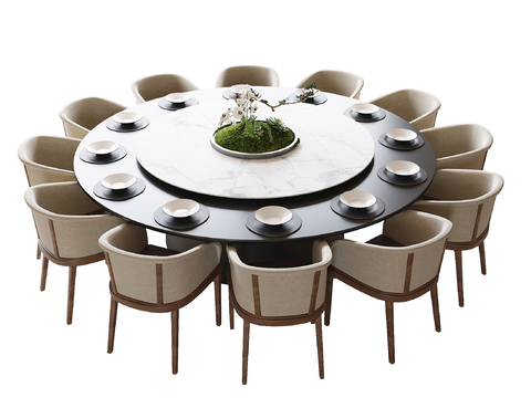 Modern Dining Table and Chair Round Dining Table