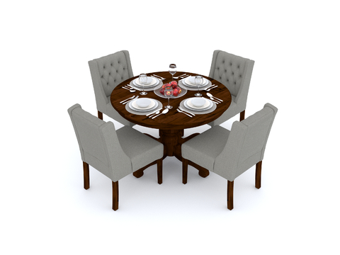 European Dining Table and Chair Round Table