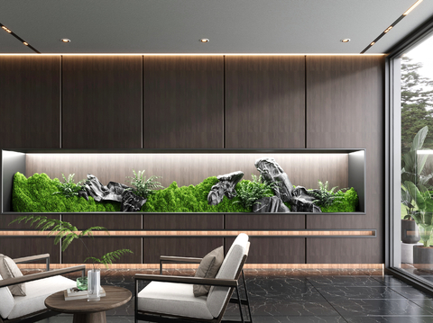 Modern Interior Landscaping Landscape Moss