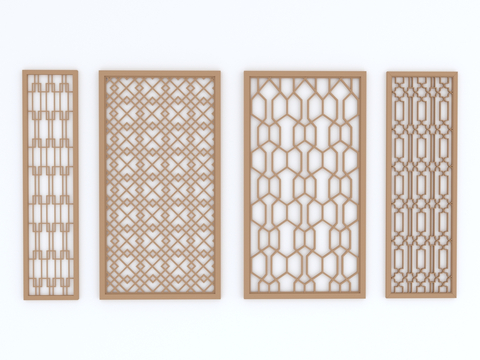 New Chinese-style screen hollow partition