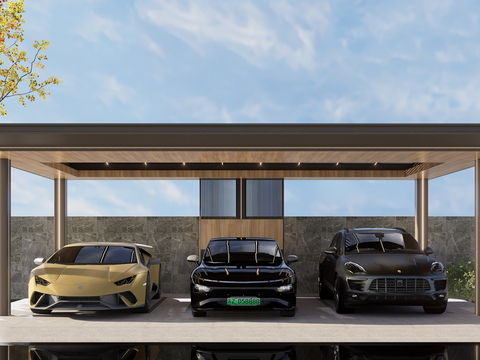 Modern parking shed gallery frame