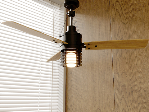 Middle style fan lamp