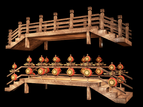 Neo-Chinese Style Covered Bridge Ancient Wind Bridge Ancient Bridge