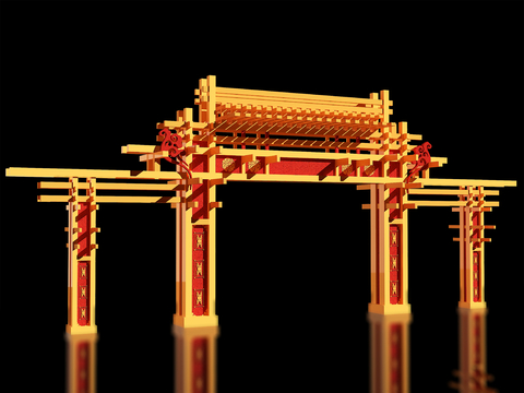 New Chinese-style Archway Art Display Archway