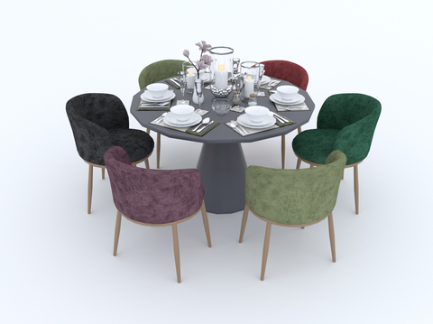 Modern Dining Table and Chair Round Table