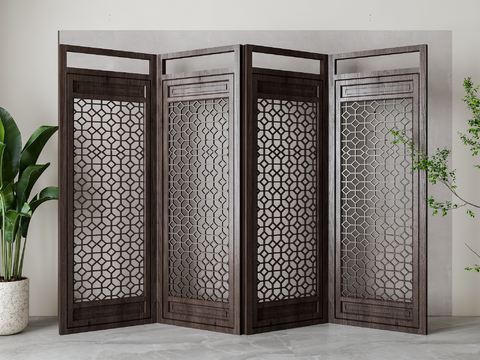 New Chinese-style screen folding partition