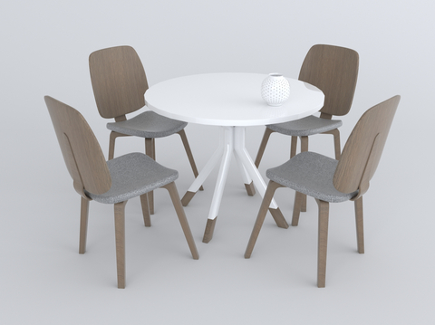 Modern round table and chair dining table and chair