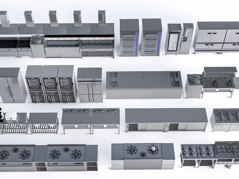 Rear Kitchenware console integrated stove