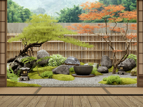 Japanese-style Garden Landscape plant landscaping