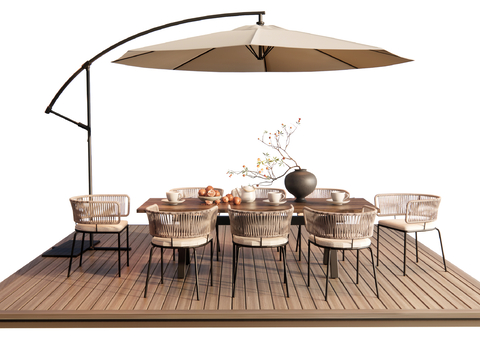 Modern outdoor tables and chairs