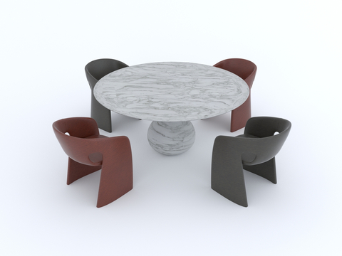 Modern round table and chair dining table and chair