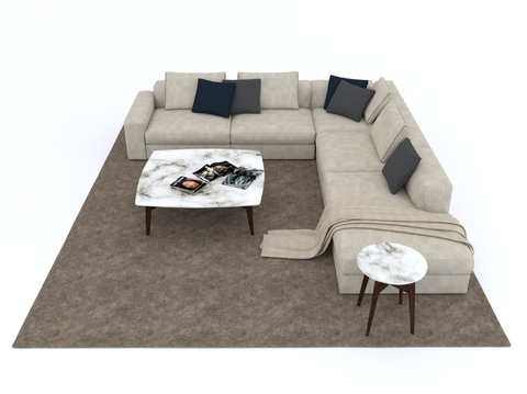 Modern corner sofa multiplayer sofa