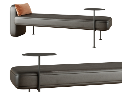 Modern Leather Bench Foot Bed