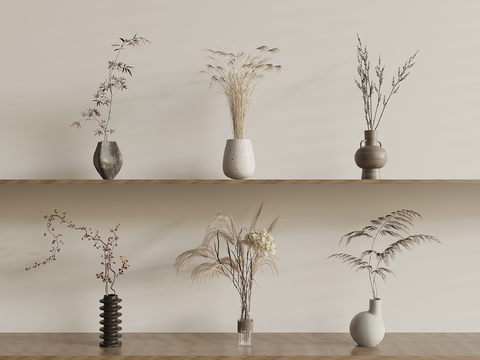 Modern Dried Branch Vase Flower Art