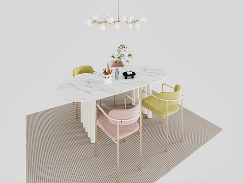 Cream Style dining table and chair