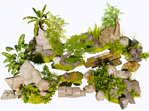 landscape rockery plant micro topography