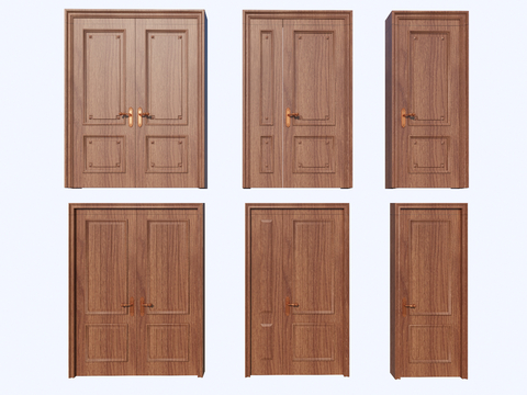 Modern Walnut Door Double Door Single Door