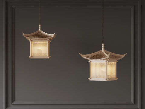 New Chinese Building Chandelier Decorative Chandelier