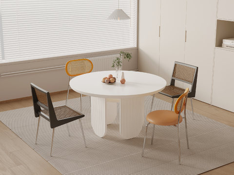 Cream Style dining table and chair