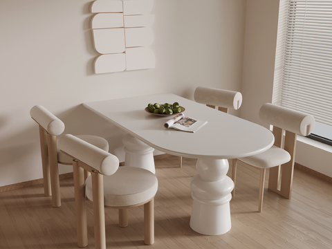 Cream Style dining table and chair