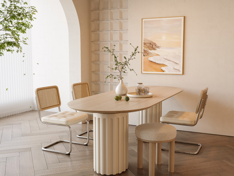 Cream Style dining table and chair