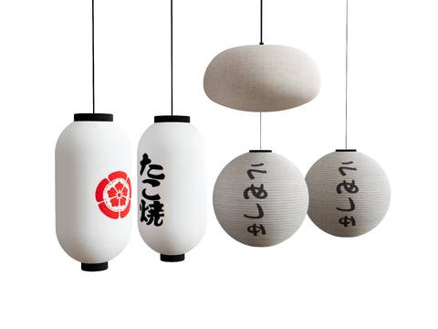 Japanese-style rice paper lantern spherical lantern