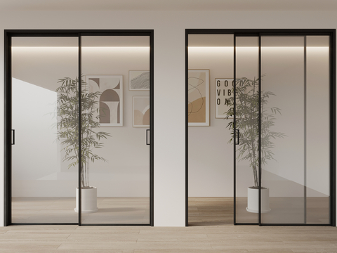 Modern sliding door sliding door multi-link door