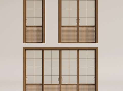 Middle style sliding door