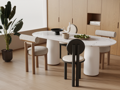 Cream Style dining table and chair