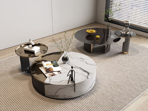 Modern Affordable Luxury Style Marble Coffee Table