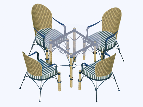 American Style Outdoor Table and Chair Glass Round Table and Chair