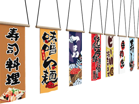 Flag hanging flag hanging decoration signboard partition curtain