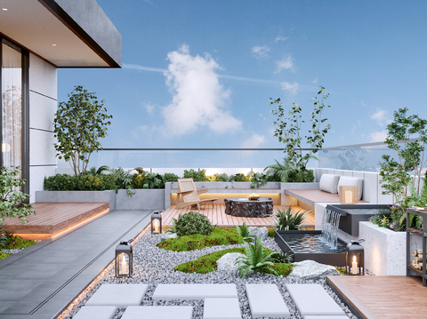 Modern Roof Garden Penthouse Terrace