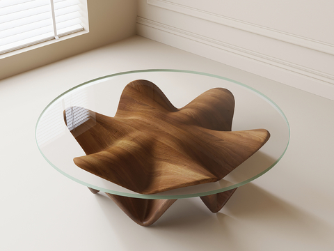 Modern Glass Coffee Table Round Coffee Table