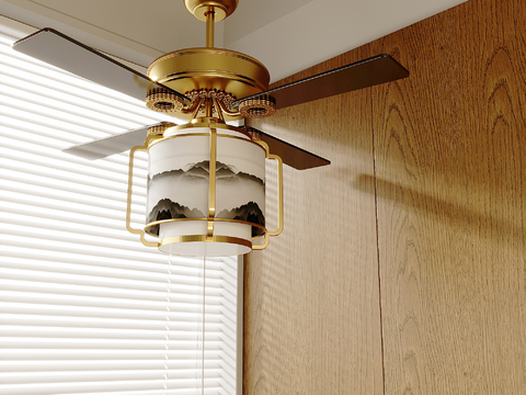 New Chinese fan lamp ceiling fan lamp