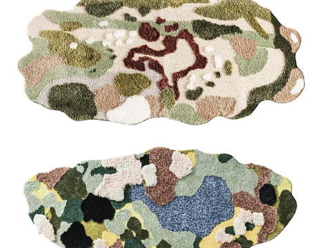 Modern shaped plush carpet