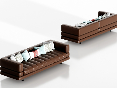 Modern Leather Sofa Multiplayer Sofa