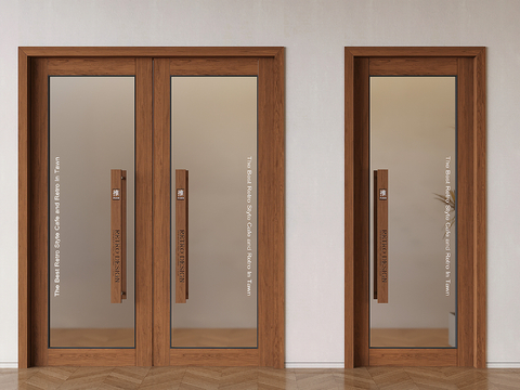 Middle style glass single door double door