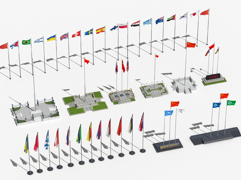 Modern Flag Raising Platform Flagpole School Flag Platform Enterprise Flag Platform Flag