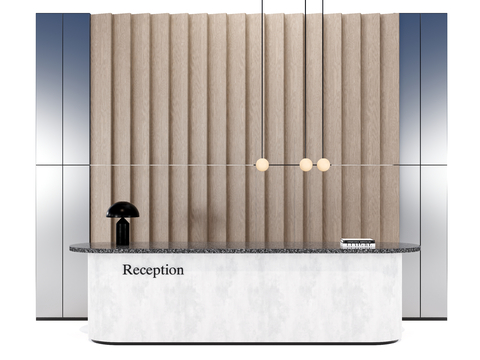 Modern company reception desk