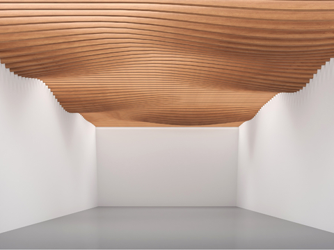 Modern wave grille ceiling corrugated ceiling