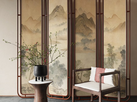 New Chinese-style partition folding screen