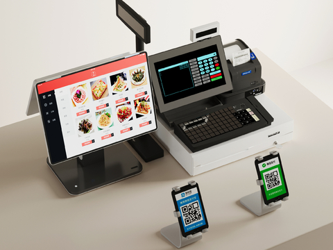 Modern cash register cash register scanner